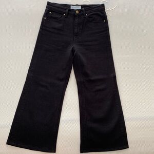 THE GREAT Black Rider Cropped Flared Boot Cut Denim Dark Wash Jeans Size 24